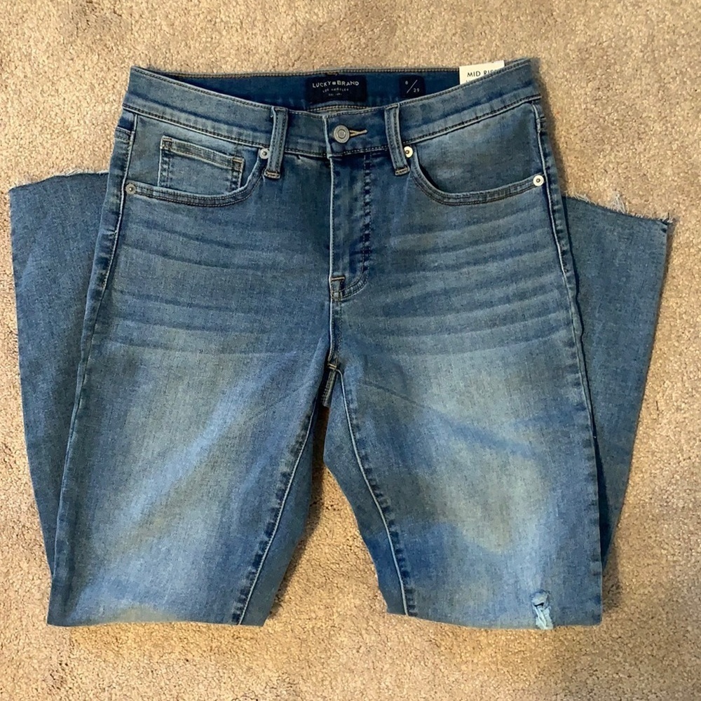 Lucky Brand Distressed Ankle Skinny Jeans Ava NWT